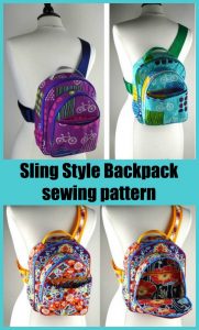 Sling Style Backpack sewing pattern - Sew Modern Bags