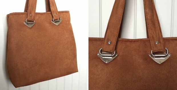 Free bag sewing pattern. I love the simple lines on this purse sewing pattern. Easy to get a designer bag look from this with the right fabric and hardware.