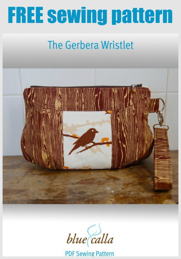 Gerbera Wristlet Purse FREE sewing pattern