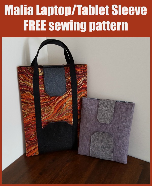 Malia Laptop/Tablet Sleeve FREE sewing pattern