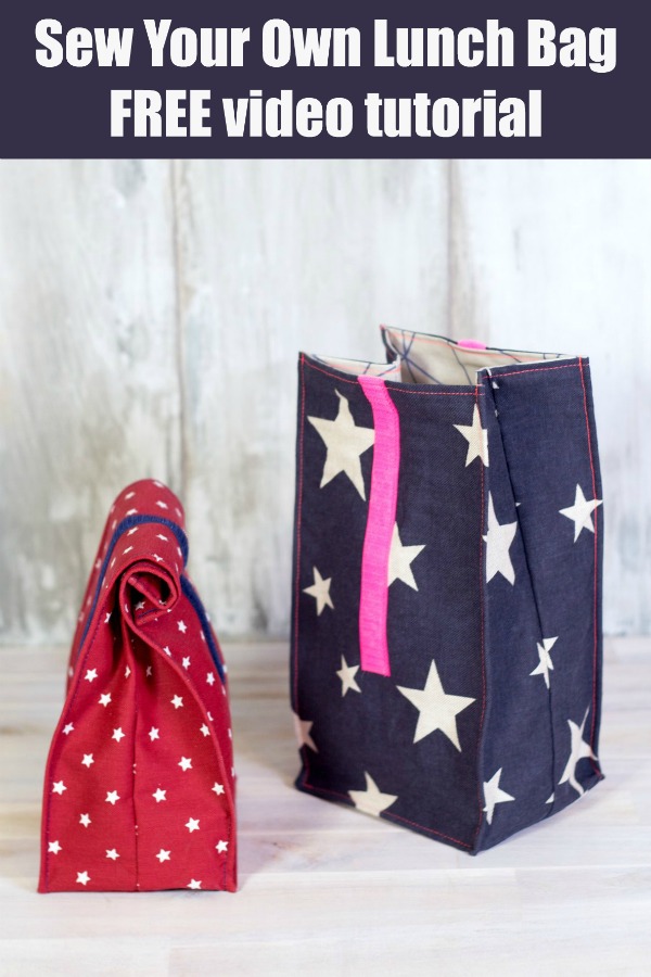 Sew Your Own Lunch Bag FREE video tutorial