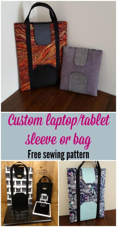 Malia Laptop/Tablet Sleeve FREE sewing pattern - Sew Modern Bags