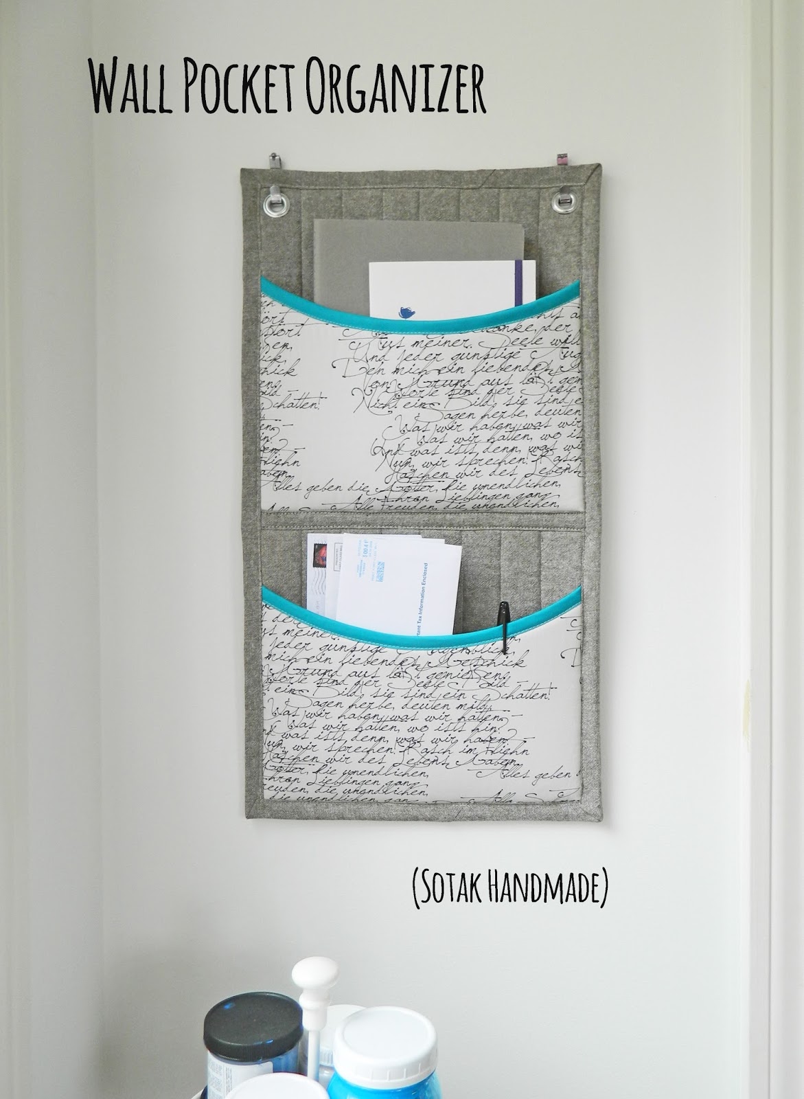 Wall Pocket Organiser FREE sewing pattern