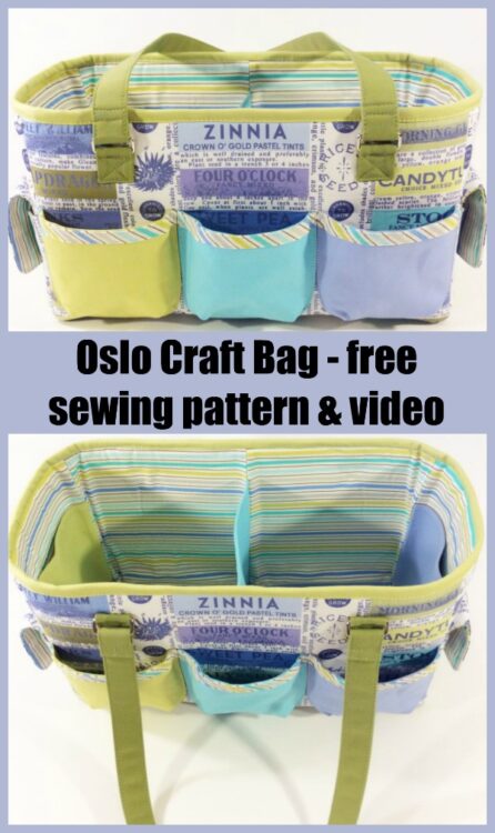 Oslo Craft Bag - free sewing pattern & video