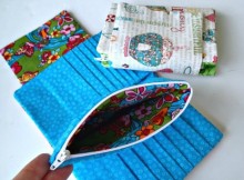 Wallet sewing pattern with room for 28 cards, plus zipper pocket, full width space for notes and even for a small phone. There's a reason this is called the Ultimate wallet!
