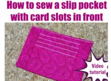 Great video on how to sew a double-duty pocket with card slots for your handbag purse sewing patterns.