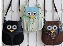 Owl bag sewing pattern. Such as awesome design and a hoot to sew. My kids love these owl bags.