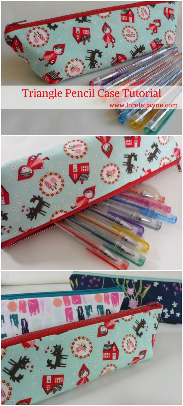 Triangle Pencil Case FREE sewing tutorial & pattern