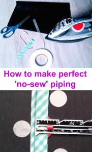 How to make no-sew piping - Sew Modern Bags