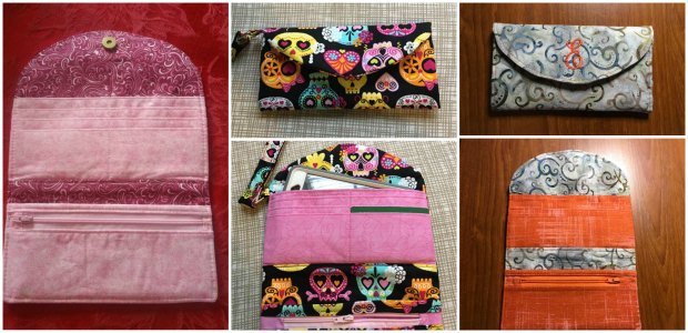 Sewing Wallets. Student class project examples.