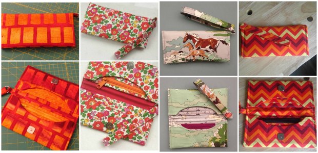 Sewing Wallets. Student class project examples.