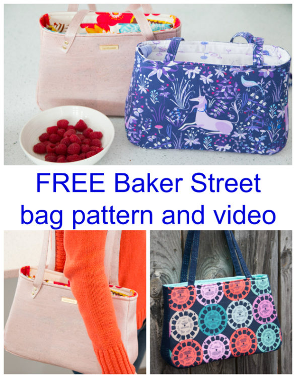 Baker Street Bag FREE sewing pattern and video - Sew Modern Bags