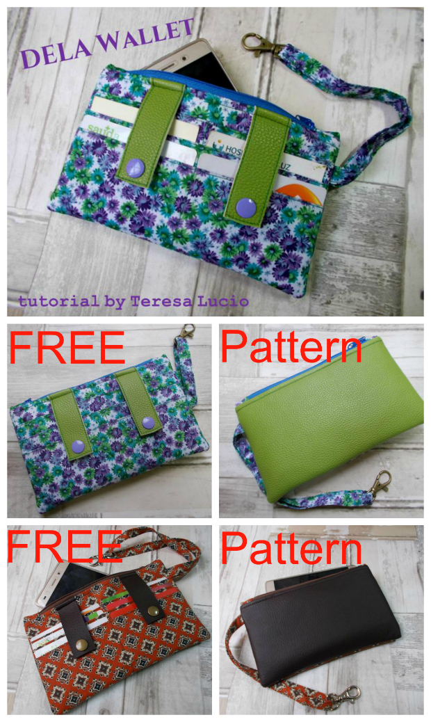 Dela Wallet FREE sewing pattern.