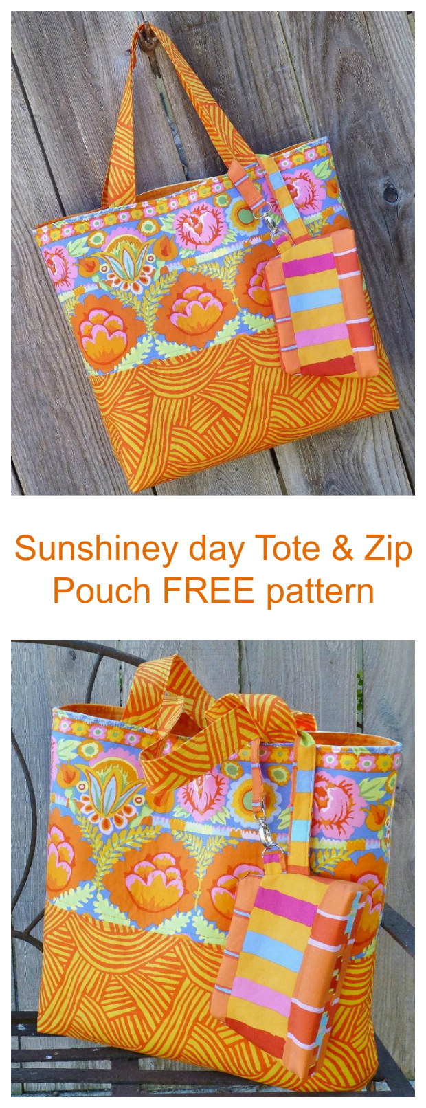 Sunshiney Day Tote & Zip Pouch sewing pattern