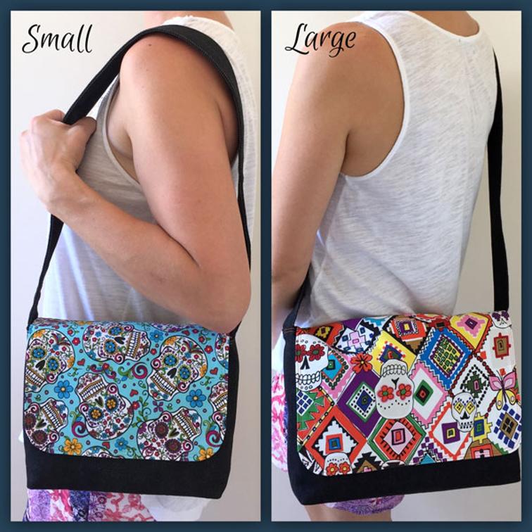 FREE Good-To-Go Messenger Bag sewing pattern. This bag comes in two sizes - small and large - enabling you to create quick and easy cross body bags for both adults and children alike.