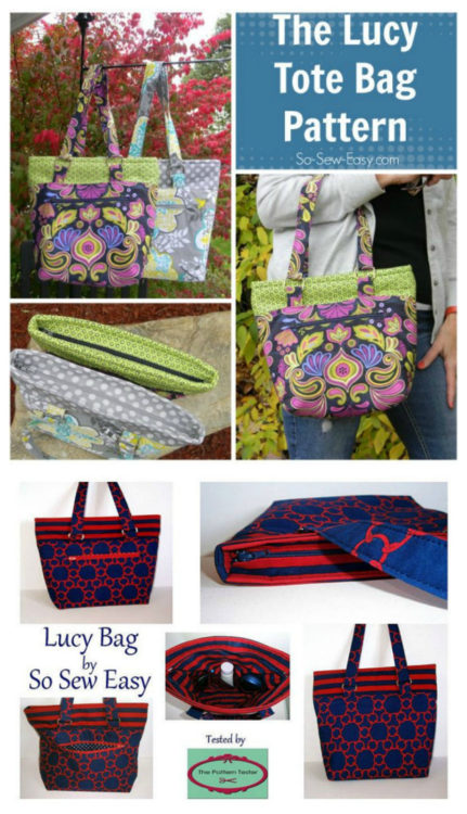 Lucy Tote Bag sewing pattern - Sew Modern Bags