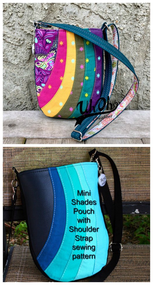 Mini Shades Pouch with Shoulder Strap sewing pattern - Sew Modern Bags