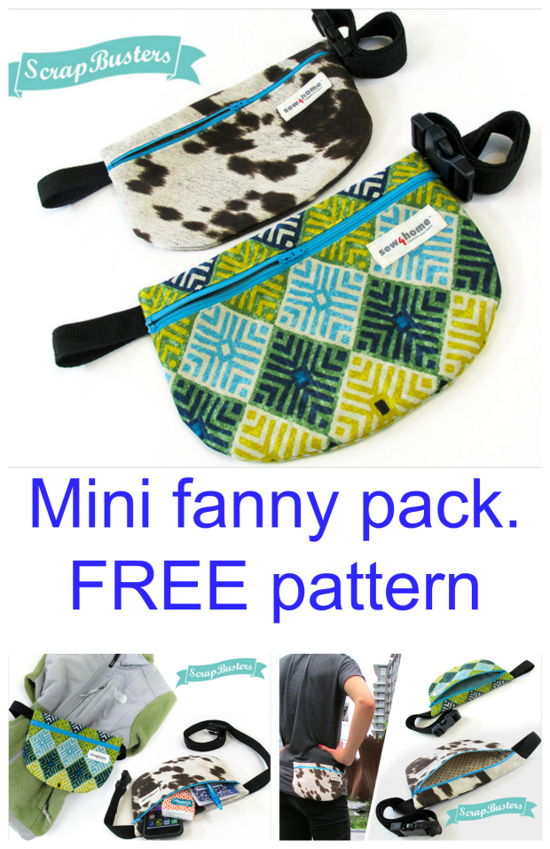 Mini fanny pack FREE pattern. Make this mini modern version of the fanny pack all slimmed down, for a sleek look and feel.