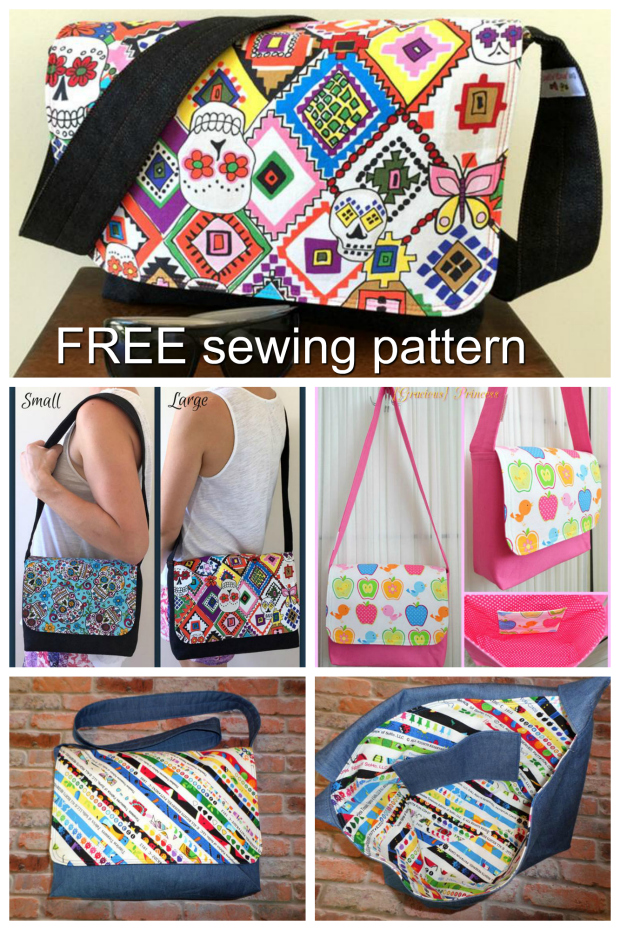 Small shoulder bag online sewing pattern