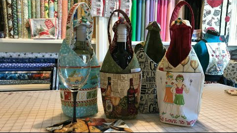 Wine Bottle Bag Video FREE sewing tutorial