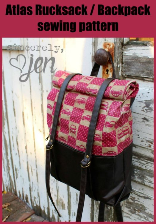 Atlas Rucksack / Backpack sewing pattern Sew Modern Bags