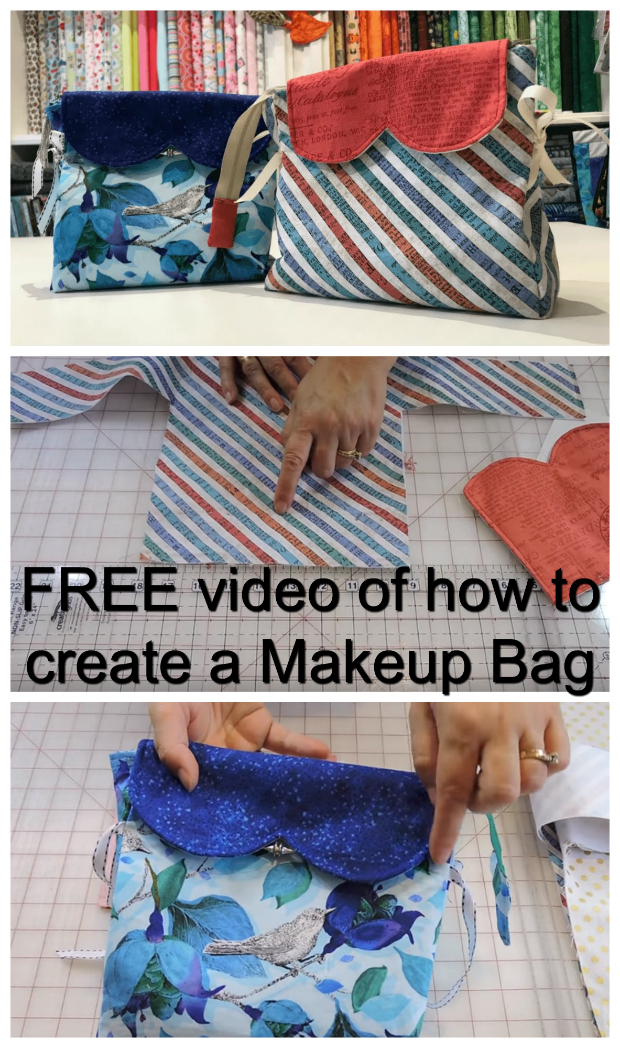 Handy Make Up Bag FREE sewing video