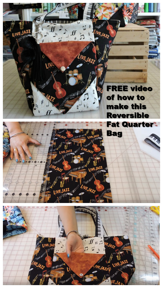 Easy Fat Quarter Bag Tutorial, Sewing