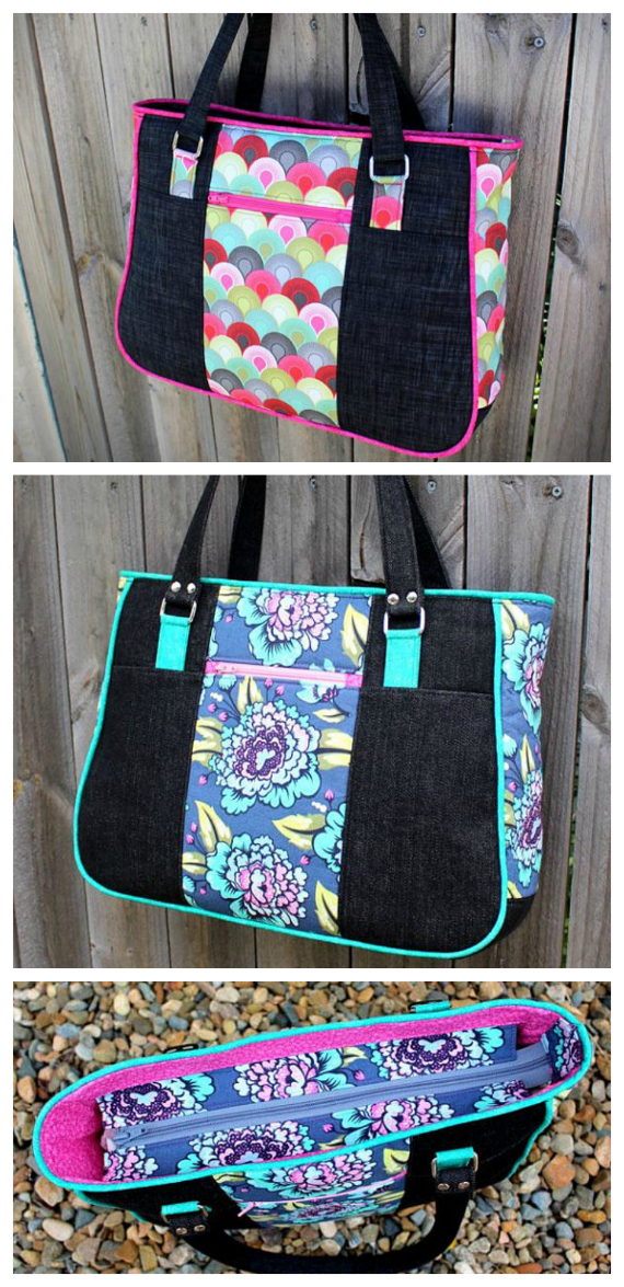 Goin' Uptown Tote Bag Purse sewing pattern