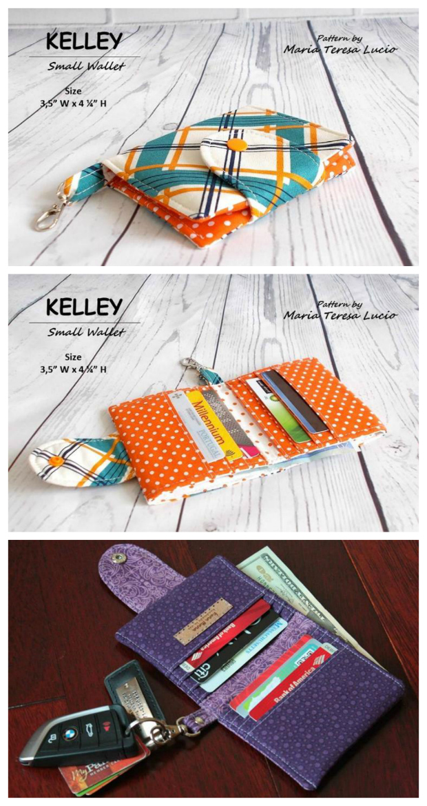 Kelley small card wallet sewing pattern perfect for women and men