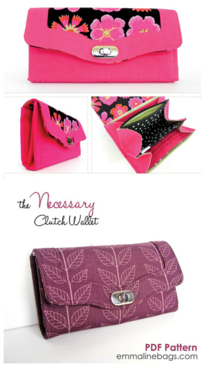 The Necessary Clutch Wallet sewing pattern - Sew Modern Bags