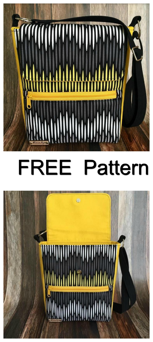 If you want a fun and easy sew, and all for FREE, then download this FREE pdf pattern below for the Taylor Unisex Bag. The Taylor Unisex Bag is a simple messenger style cross body bag that can be used by girls, boys, men and women. It is a great bag that includes one exterior zipped pocket, one exterior slip pocket with a magnetic snap, an adjustable strap and the flap also has a magnetic snap.