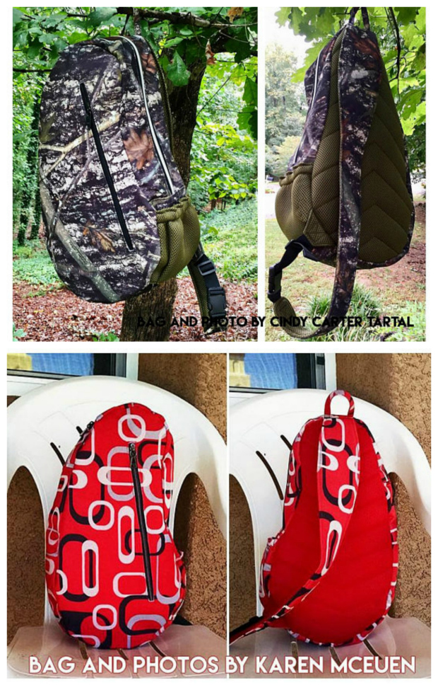 The Teardrop Sport Crossbody Backpack / Sling Bag sewing pattern