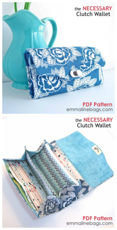 The Necessary Clutch Wallet sewing pattern - Sew Modern Bags