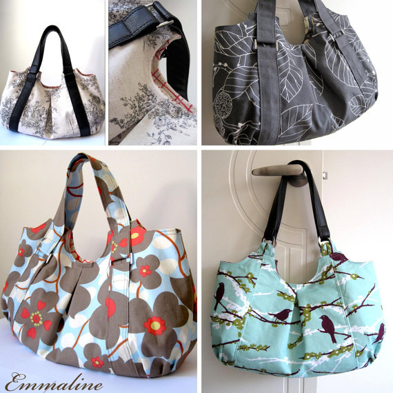 Emmaline Bags: Sewing Patterns and Purse Supplies: Handmade Couture: Make  this look - A Slouchy Leather Hobo Bag.