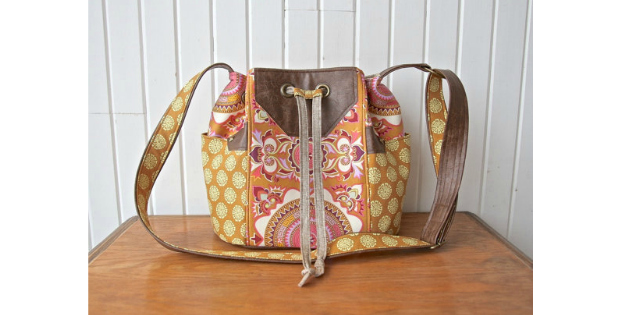 The Dahlia Drawstring Bucket bag - Sewing Pattern - Sew Modern Bags