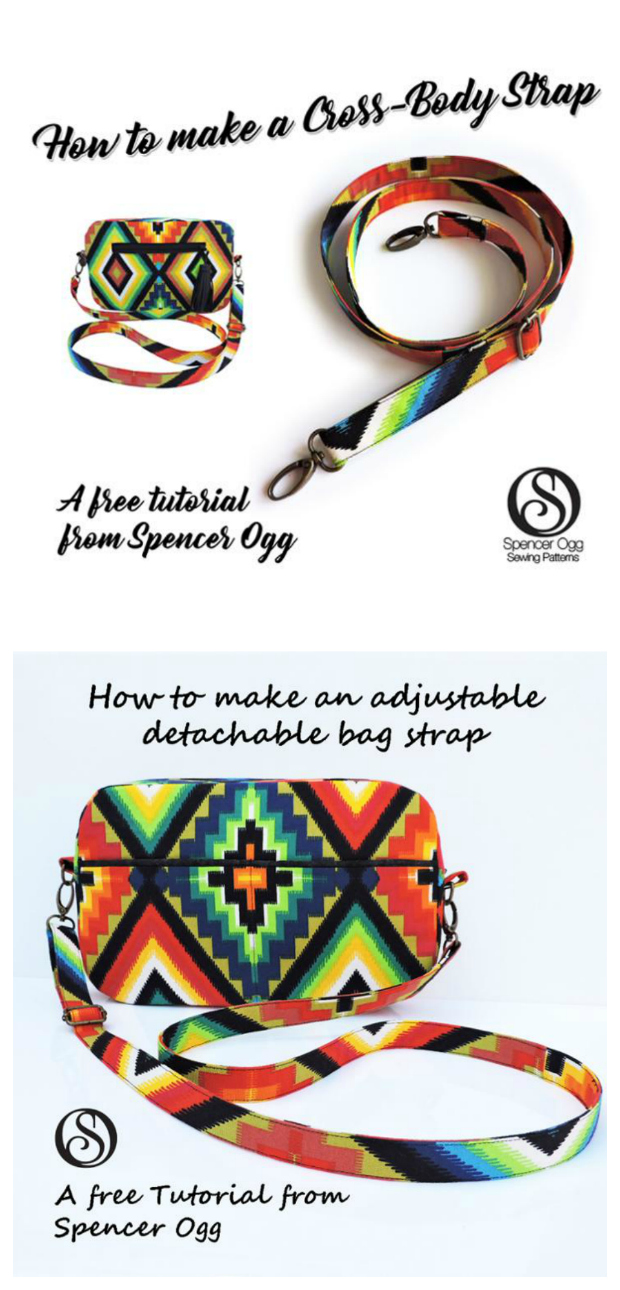 How to make an adjustable bag strap - FREE sewing tutorial