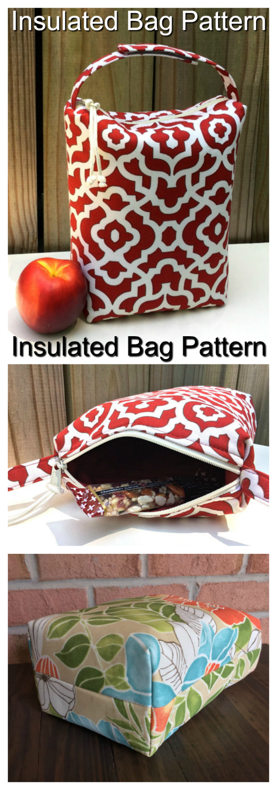 Insulated Lunch Bag sewing pattern.