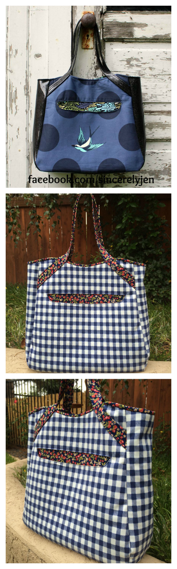 Alice Tote Bag FREE sewing pattern.