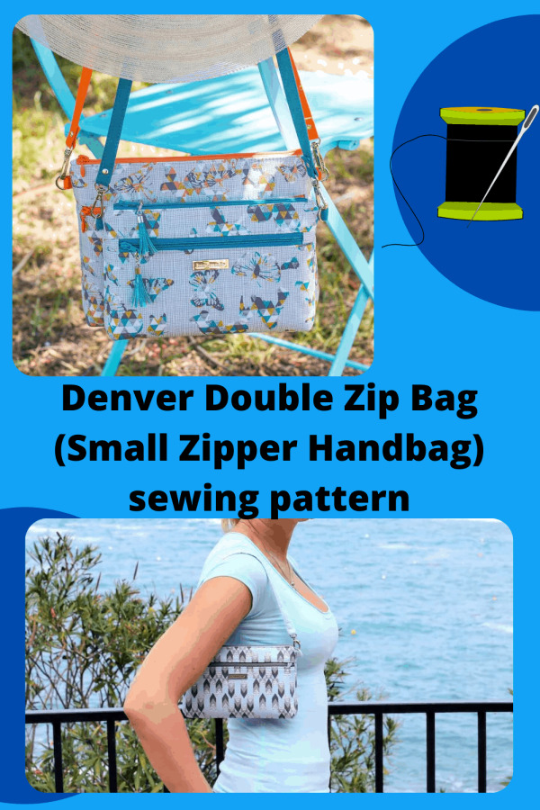 Denver Double Zip Bag (Small Zipper Handbag) sewing pattern - Sew Modern  Bags