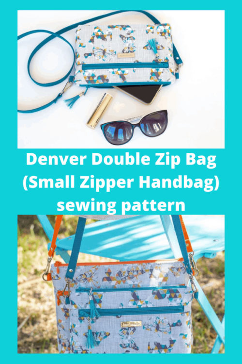 Denver Double Zip Bag (Small Zipper Handbag) sewing pattern Sew