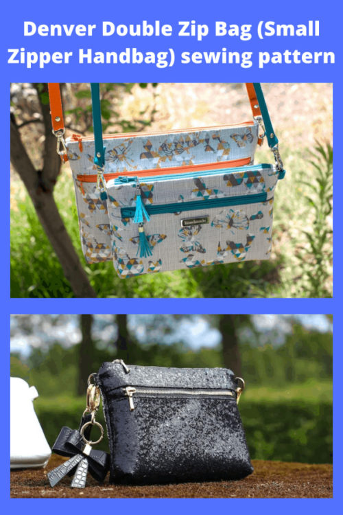 Denver Double Zip Bag (Small Zipper Handbag) sewing pattern Sew