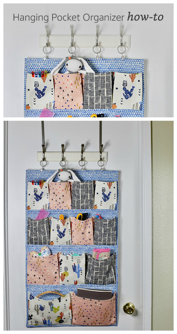 Hanging Pocket Organizer FREE sewing tutorial & pattern - Sew Modern Bags