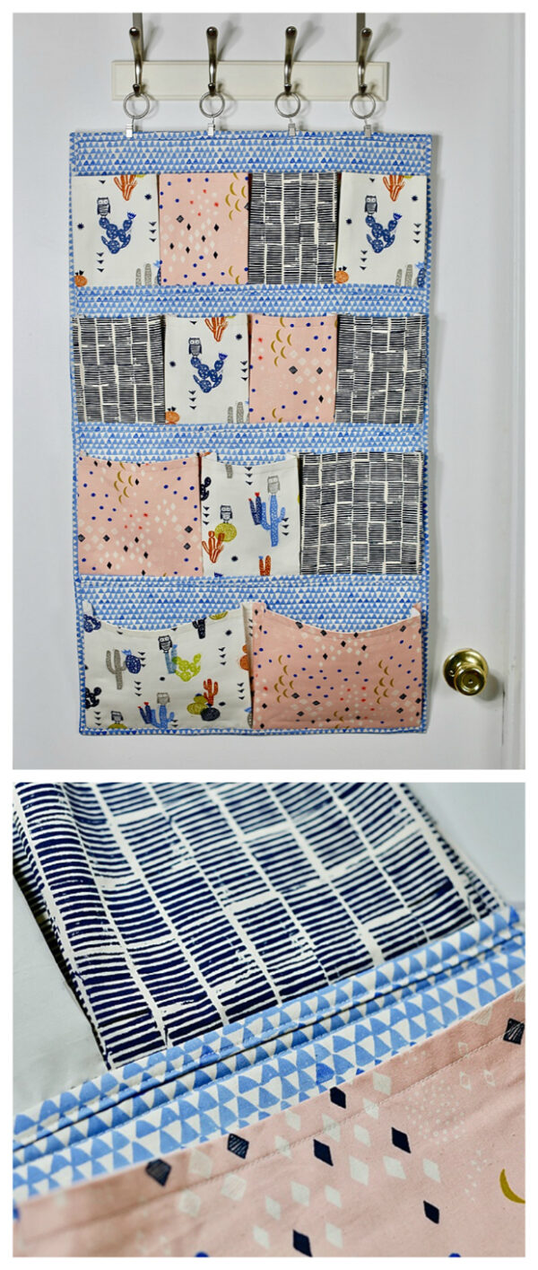 Hanging Pocket Organizer FREE sewing tutorial & pattern Sew Modern Bags