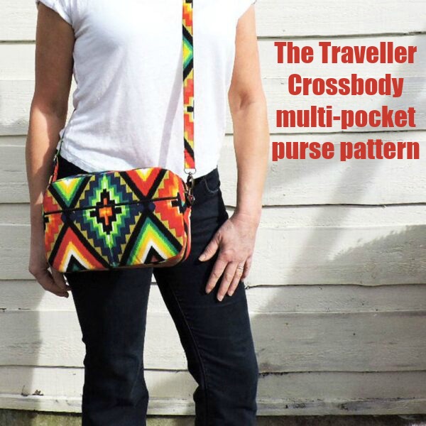 The Traveller Crossbody multi-pocket purse pattern