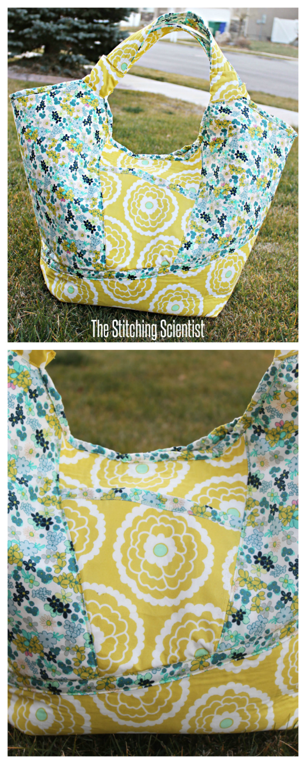 Here's another FREE pdf pattern, this time it makes a cute summer beach bag - The Carnaby Carry All bag. This is a great big bag that can hold your large beach towel, sunscreen, your phone and everything else you want to take to the beach this summer.