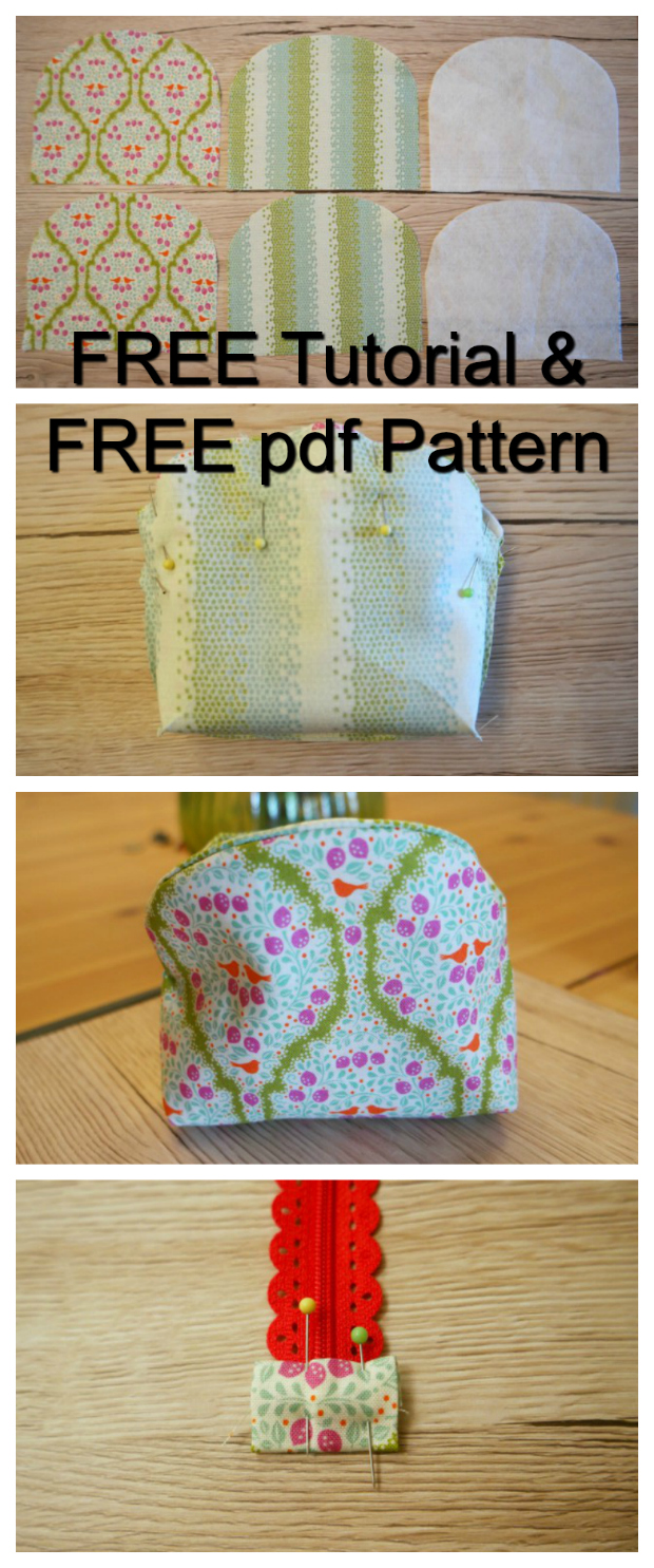 Easy Lace Zipper Purse FREE sewing pattern & tutorial