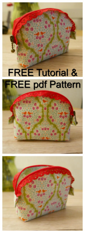 Easy Lace Zipper Purse FREE sewing pattern & tutorial - Sew Modern Bags