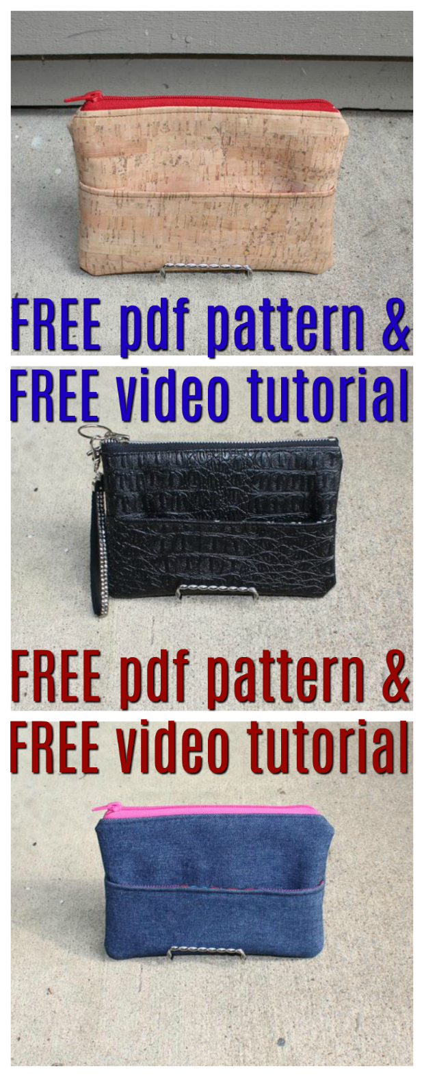 Zipper pouch best sale pattern pdf free