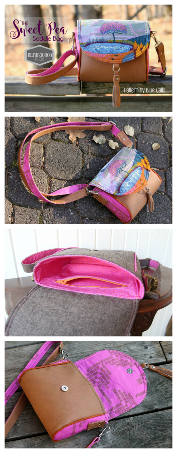 Sweet Pea Saddle Bag - FREE crossbody bag pattern