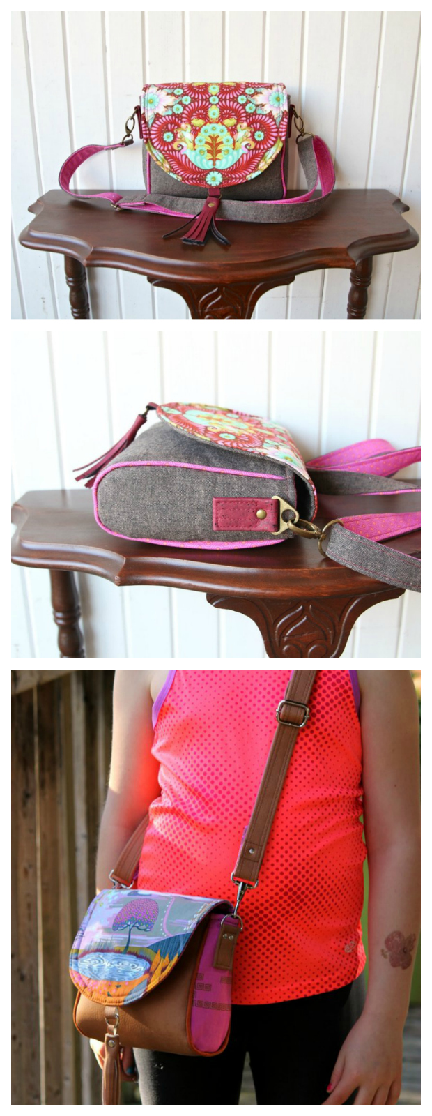 Sweet Pea Saddle Bag - FREE crossbody bag pattern